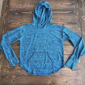 All in Motion Hoodie Boys XL 14 16 Blue Thumbholes Athletic Pullover